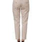 Dondup Beige Low Waist Tapered Women Cropped Trousers Pants