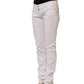 Daniele Alessandrini White Cotton Stretch Skinny Denim Jeans