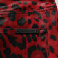 Dolce & Gabbana Red Leopard Cotton 5 Pockets Trouser Jeans