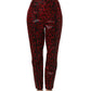 Dolce & Gabbana Red Leopard Cotton 5 Pockets Trouser Jeans