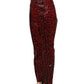 Dolce & Gabbana Red Leopard Cotton 5 Pockets Trouser Jeans