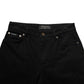 Dolce & Gabbana Black Cotton Stretch Straight Denim Jeans