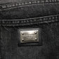 Dolce & Gabbana Black Cotton Stretch Straight Denim Jeans