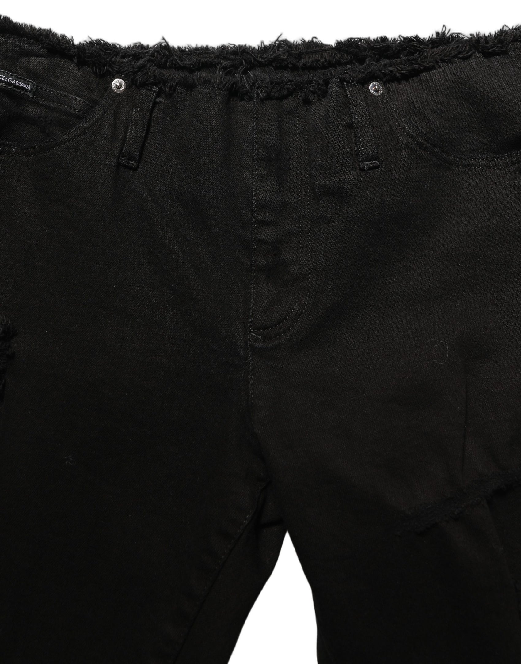 Dolce & Gabbana Black Cotton Skinny Denim Trouser Jeans