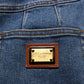 Dolce & Gabbana Dark Blue Cotton Stretch Tapered Denim Jeans