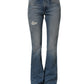 Dolce & Gabbana Blue Cotton Boot Cut Denim Trouser Jeans