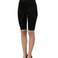 Dolce & Gabbana Black Nylon HighWaist Elastic Waistband Shorts