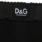 Dolce & Gabbana Black Viscose High Waist Capri Trouser Pants