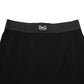 Dolce & Gabbana Black Viscose High Waist Capri Trouser Pants