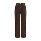Loulou De Saison Brown Cotton Straight-Leg Jeans