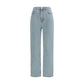Loulou De Saison Blue Cotton Straight-Leg Jeans