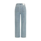 Loulou De Saison Blue Cotton Straight-Leg Jeans