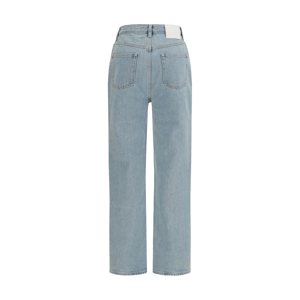 Loulou De Saison Blue Cotton Straight-Leg Jeans