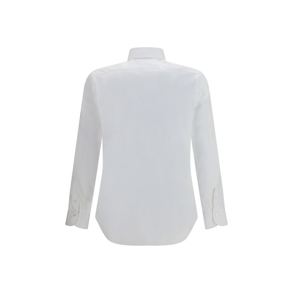 Finamore White Cotton Dress Shirt