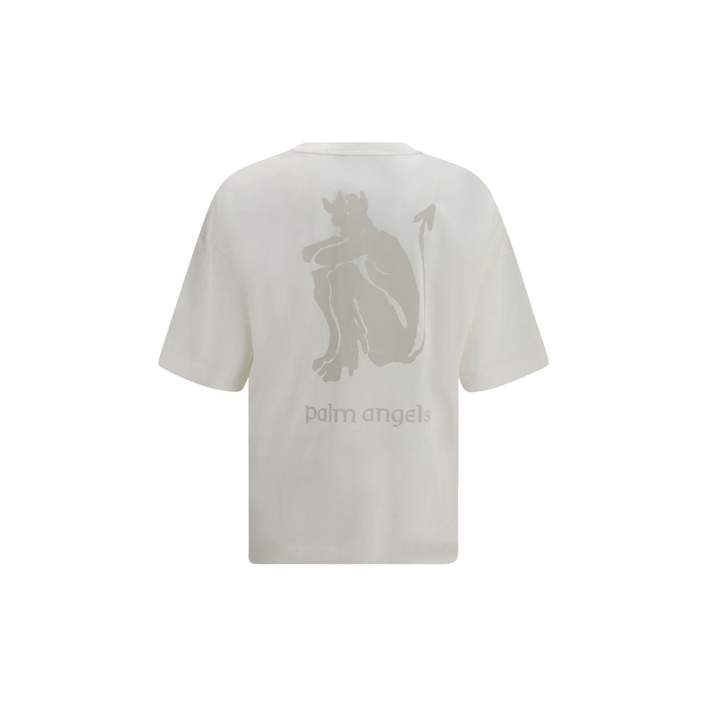 Palm Angels White Cotton T-Shirt