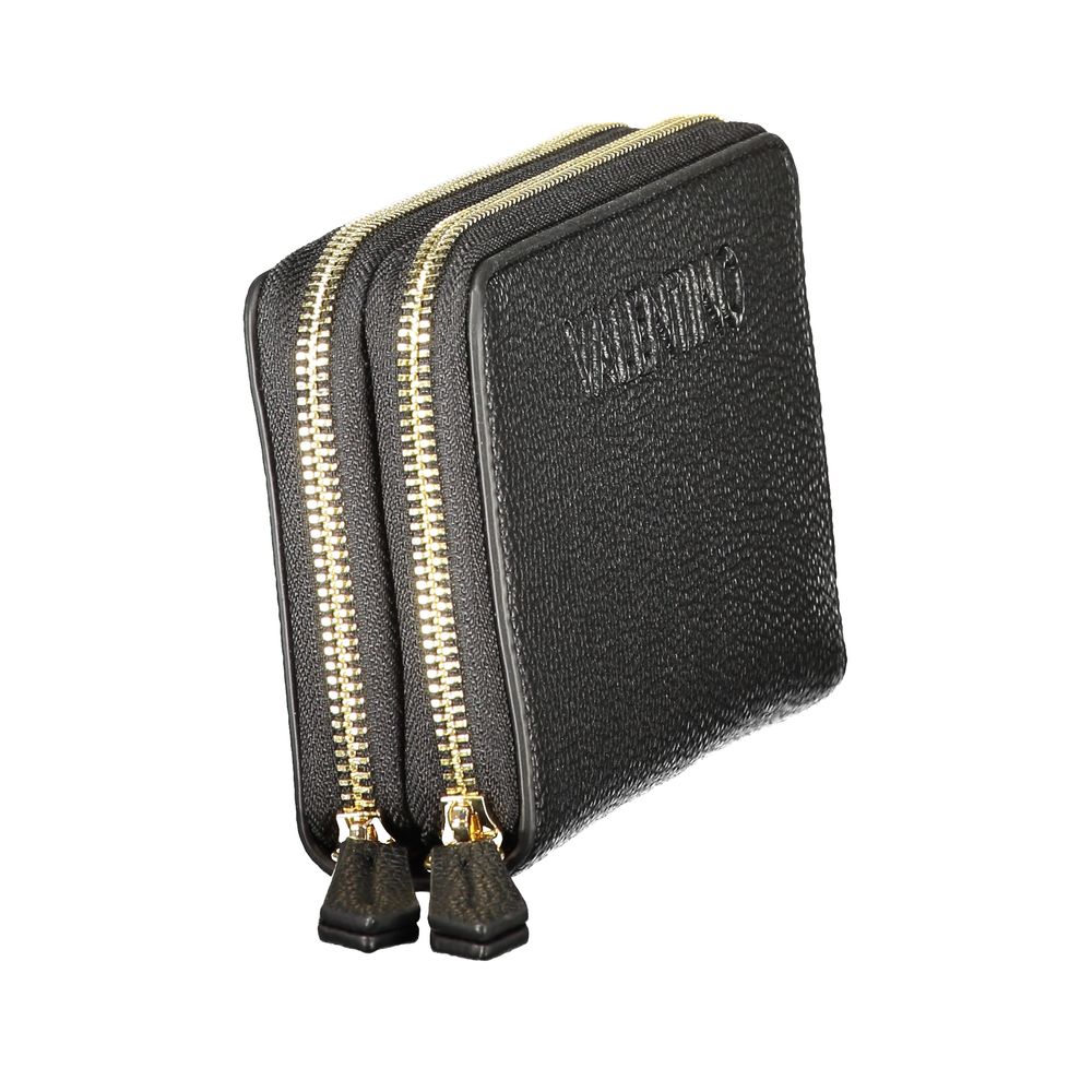 Mario Valentino Black Polyurethane Women's Wallet