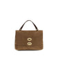 Zanellato Brown Suede Leather Shoulder Bag