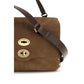 Zanellato Brown Suede Leather Shoulder Bag