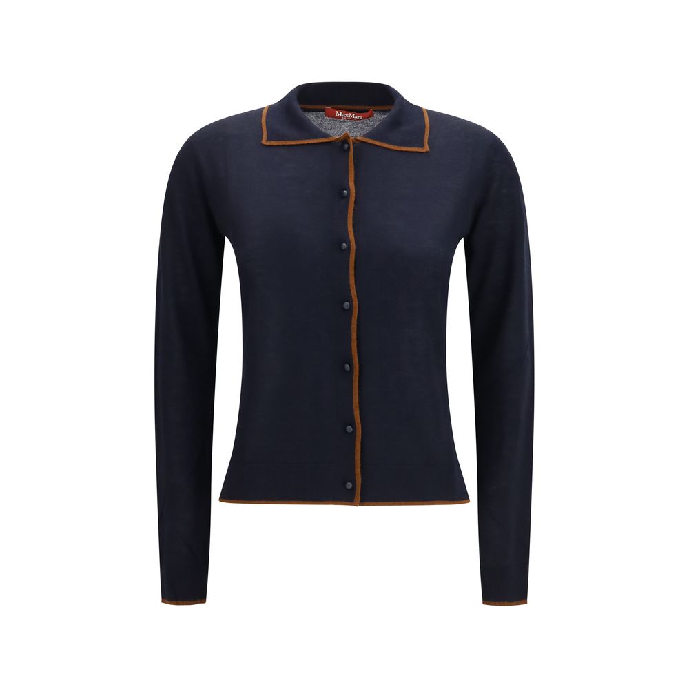 Max Mara Blue Silk Cardigan