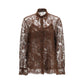 Ermanno Scervino Brown Polyester Pattern Shirt
