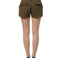 Dolce & Gabbana Green Cotton Mid Rise Cargo Hot Pants Shorts