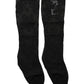 Dolce & Gabbana Black Floral Lace Nylon Stretch Stockings Socks