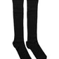 Dolce & Gabbana Black Wool Knit Calf Long Women Accessory Socks