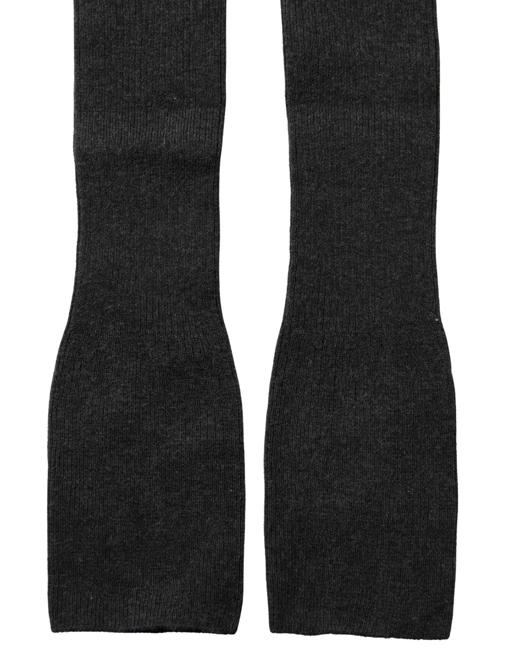 Dolce & Gabbana Gray Cotton Tights Stocking Pantyhose Socks