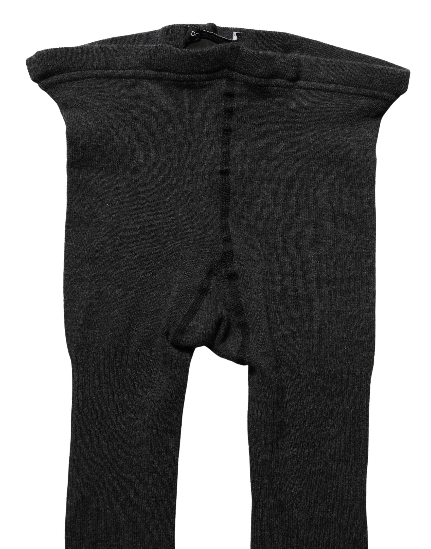 Dolce & Gabbana Gray Cotton Tights Stocking Pantyhose Socks