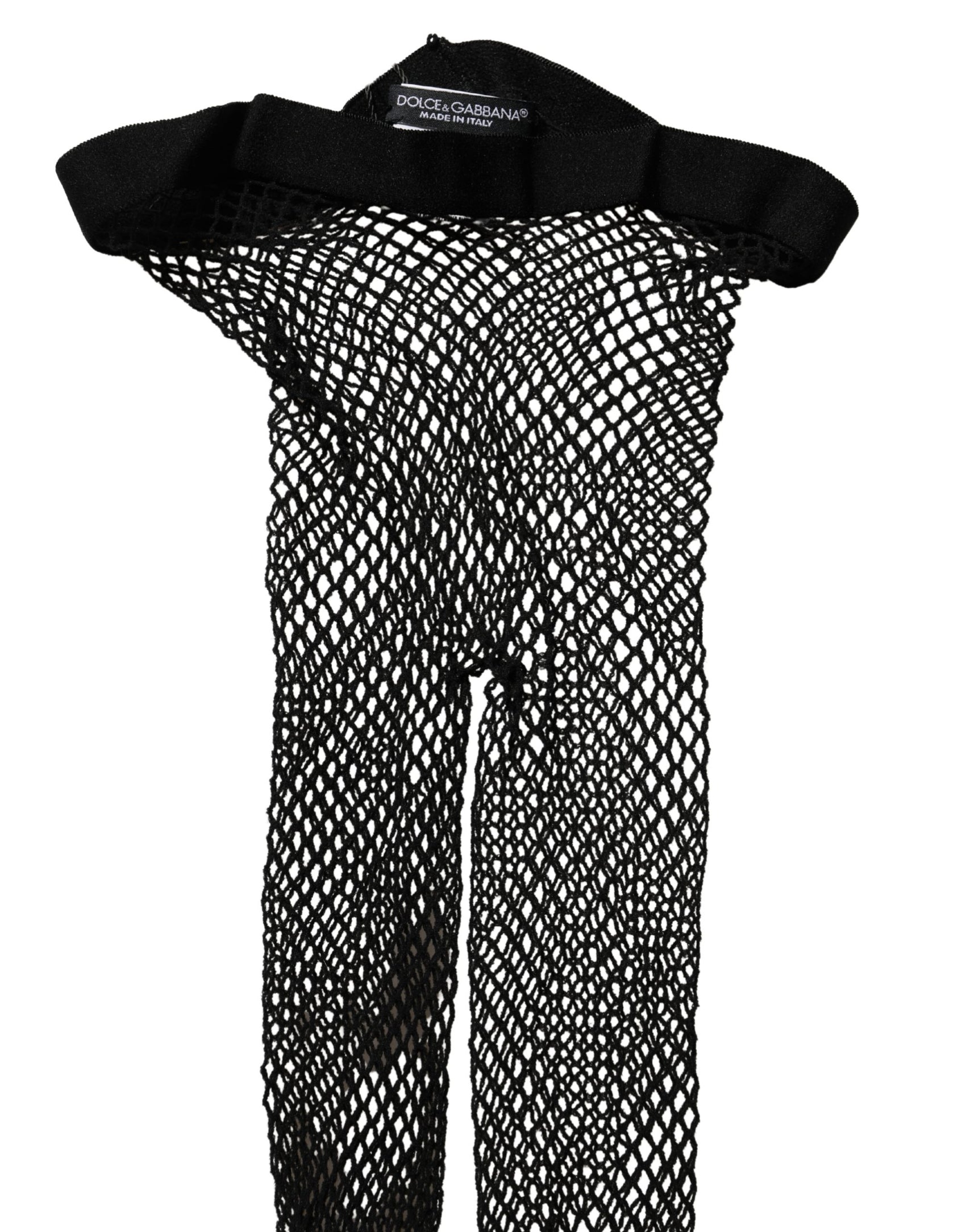 Dolce & Gabbana Black Fishnet Nylon Tights Stocking Pantyhose Socks