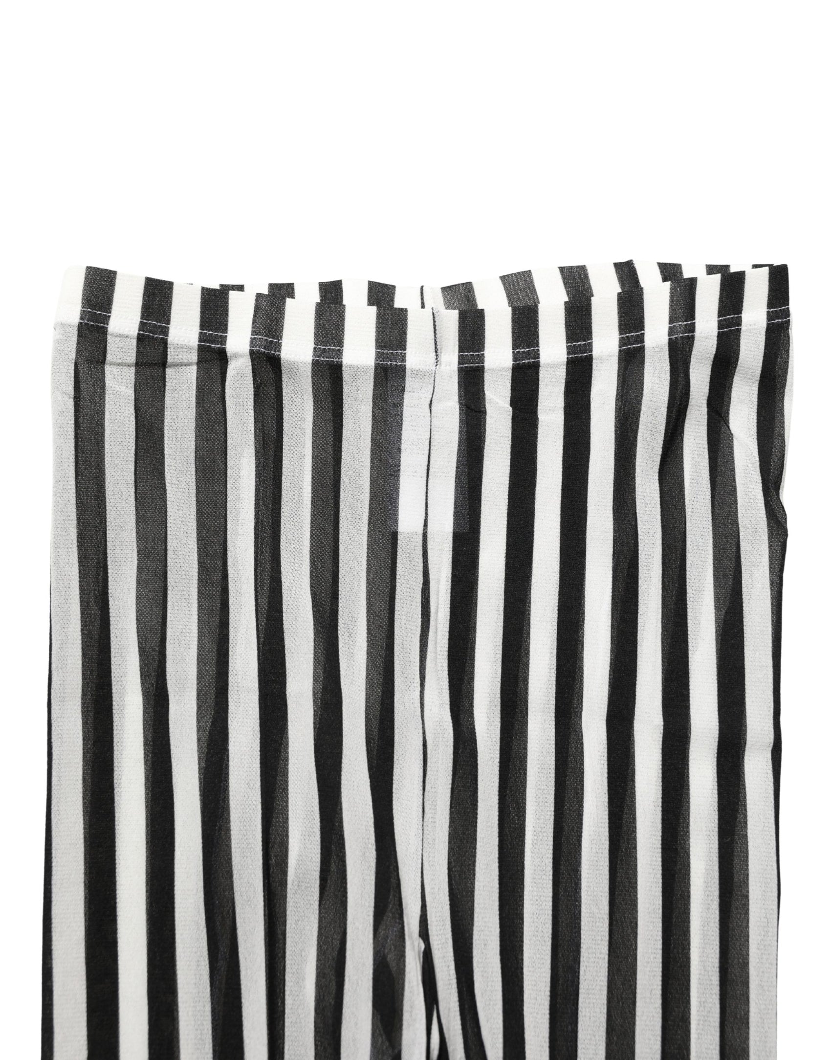 Dolce & Gabbana Black White Stripes Tights Stocking Pantyhose Socks