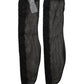Dolce & Gabbana Black Nylon Mesh Sheer Calf Long Accessory Socks