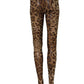 Dolce & Gabbana Brown Leopard Nylon Tights Stocking Pantyhose Socks