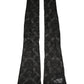 Dolce & Gabbana Black Floral Lace Nylon Stretch Knee High Socks