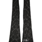 Dolce & Gabbana Black Floral Lace Nylon Stretch Knee High Socks