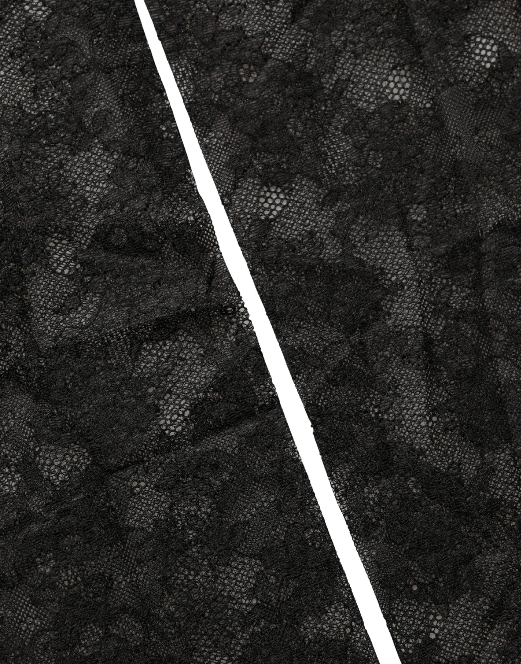 Dolce & Gabbana Black Floral Lace Nylon Stretch Knee High Socks