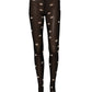 Dolce & Gabbana Black Polka Dot Tights Stockings Pantyhose Socks