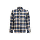 P.A.R.O.S.H. Blue Cotton Pattern Shirt