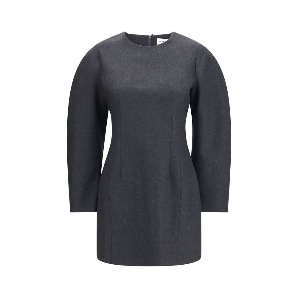 P.A.R.O.S.H. Gray Wool Oves Aries Casual Dress