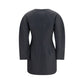 P.A.R.O.S.H. Gray Wool Oves Aries Casual Dress