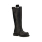 Rick Owens Black Calf Leather Bos Taurus Rain Boots