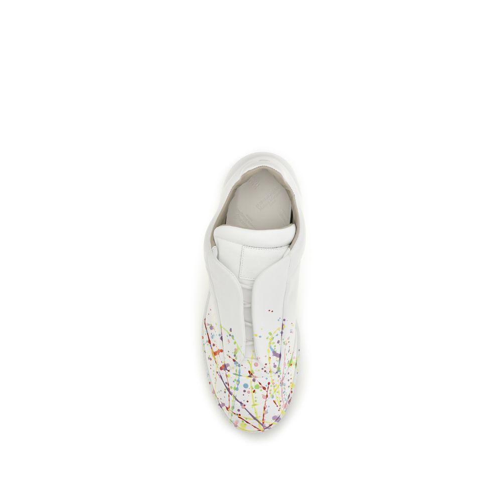Maison Margiela White Calf Leather Bos Taurus Low Top Sneakers