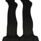 Dolce & Gabbana Black Nylon Logo Calf Long Women Accessory Socks