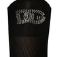 Dolce & Gabbana Black DG Logo Rhinestones Stretch Thigh High Socks