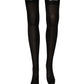 Dolce & Gabbana Black DG Logo Rhinestones Stretch Thigh High Socks