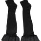 Dolce & Gabbana Black Nylon Logo Calf Long Women Accessory Socks