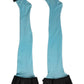 Dolce & Gabbana Light Blue Nylon Thigh High Women Accessory Socks