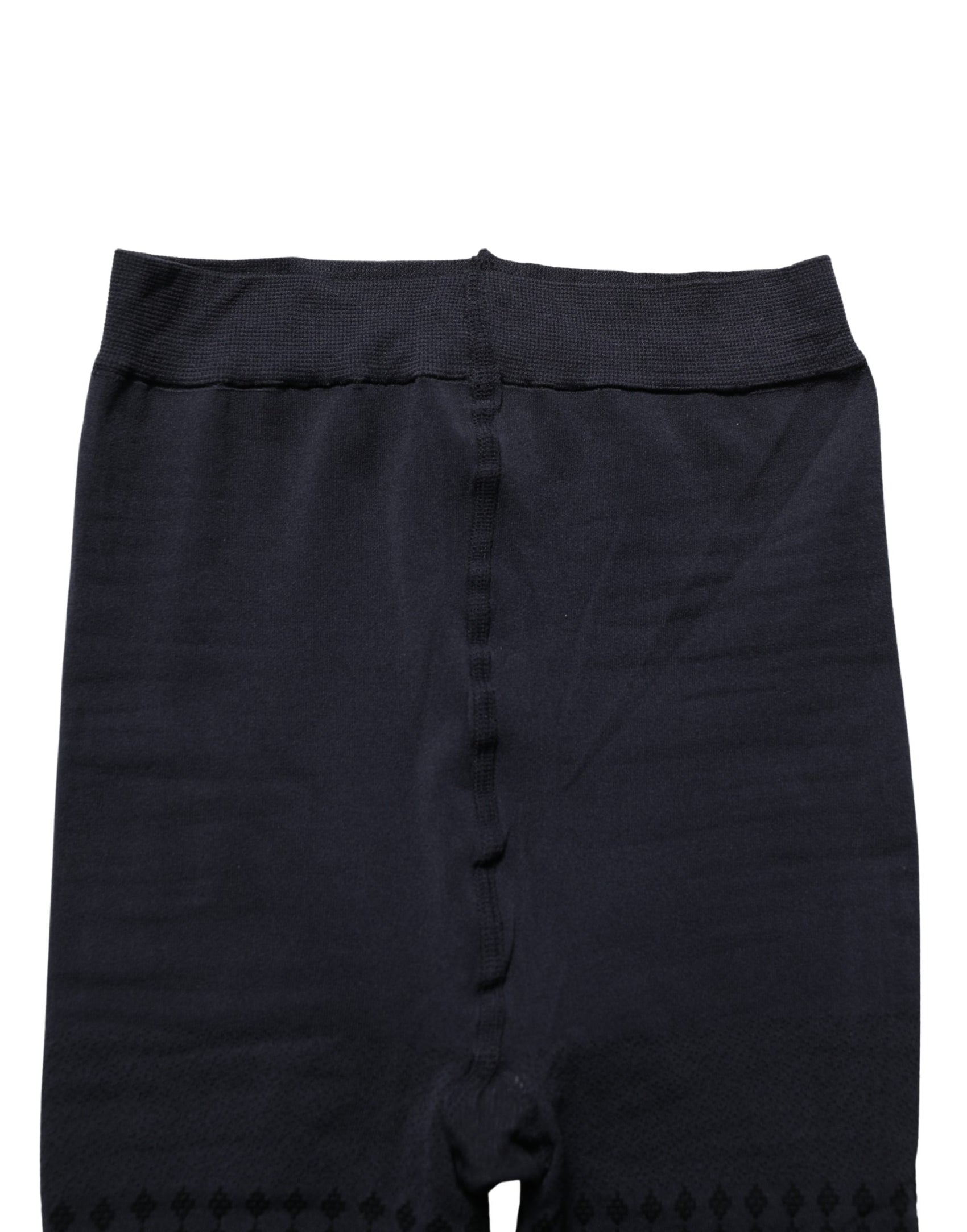 Dolce & Gabbana Black Nylon Tights Stocking Pantyhose Socks