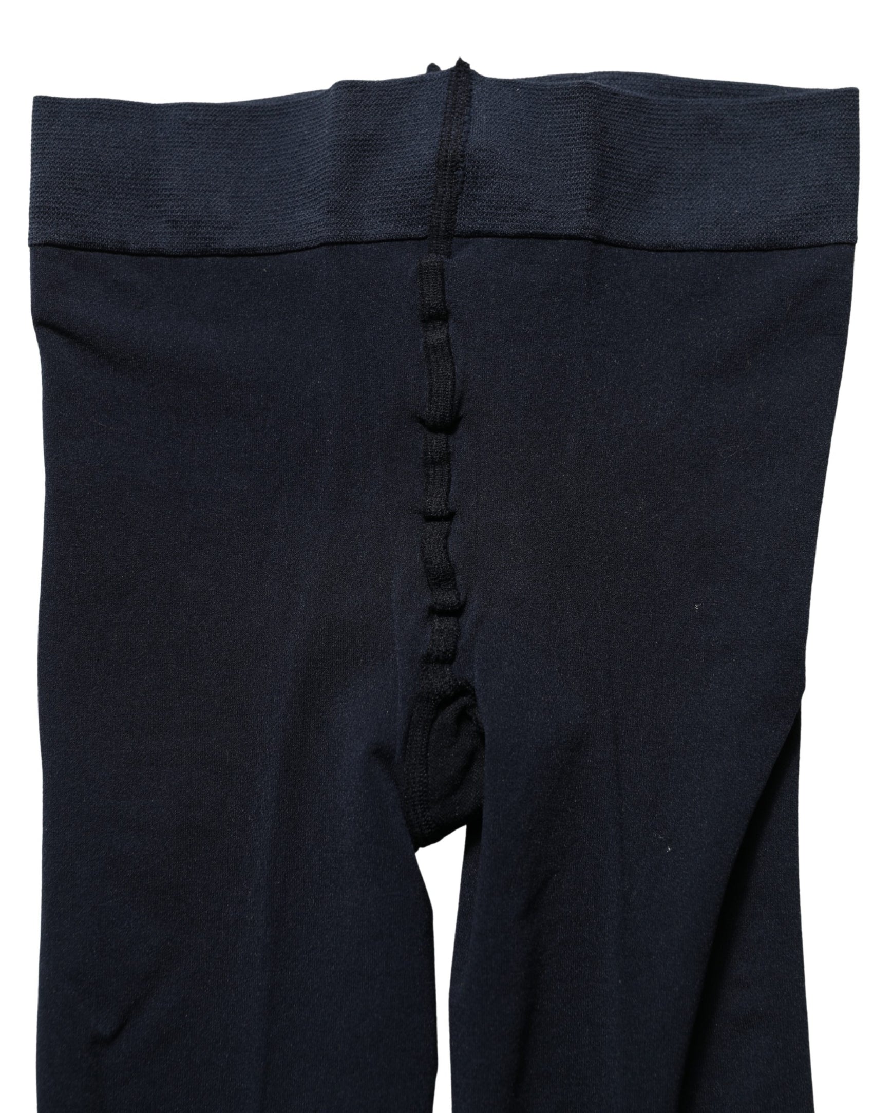 Dolce & Gabbana Dark Blue Nylon Sheer Tights Stockings Socks
