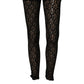 Dolce & Gabbana Black DG Logo Sheer Nylon Thigh High Socks